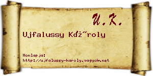 Ujfalussy Károly névjegykártya