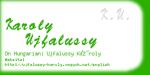 karoly ujfalussy business card